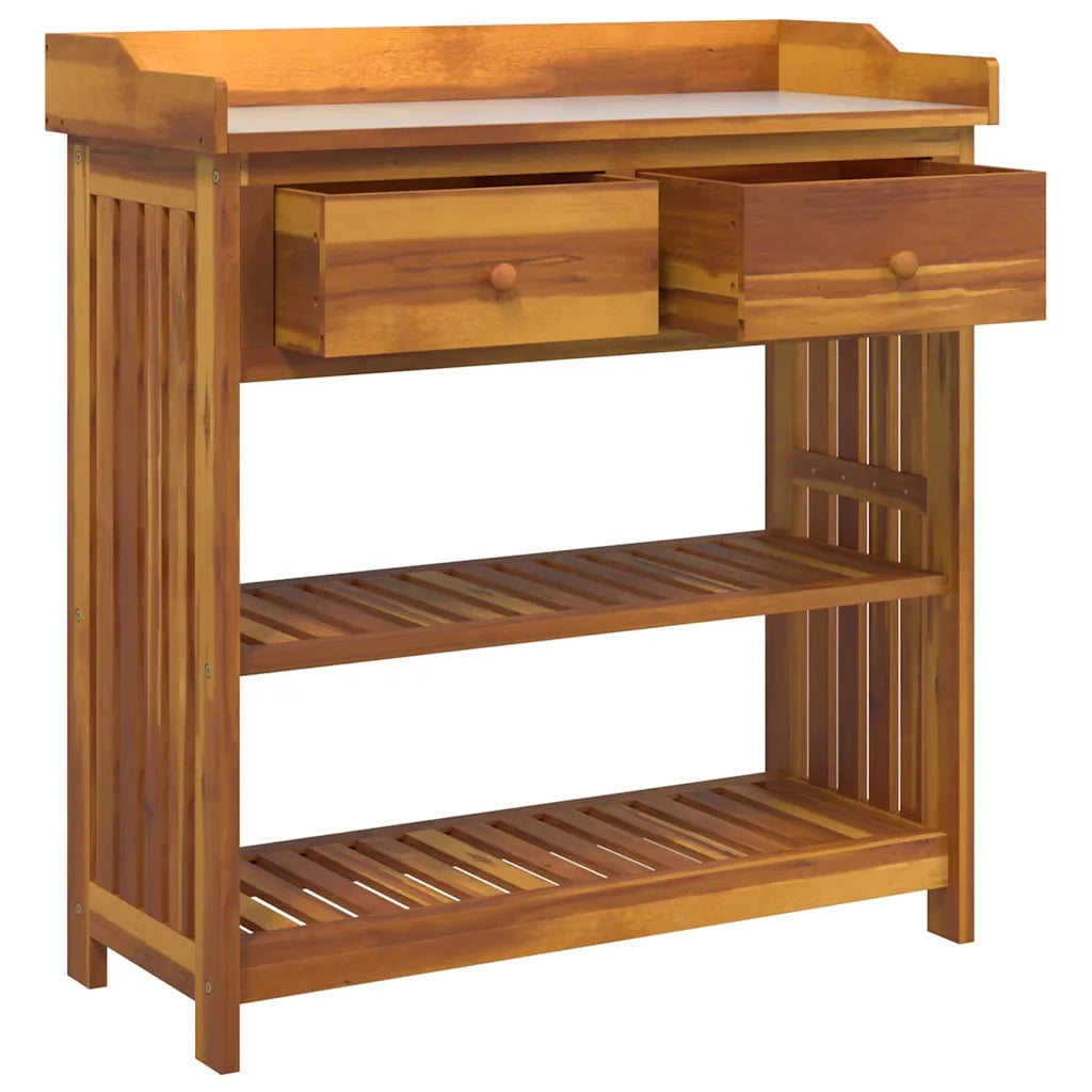 Mobiletto da Giardino con cassetto Naturale 93 x 41,5 x 98cm 42001367