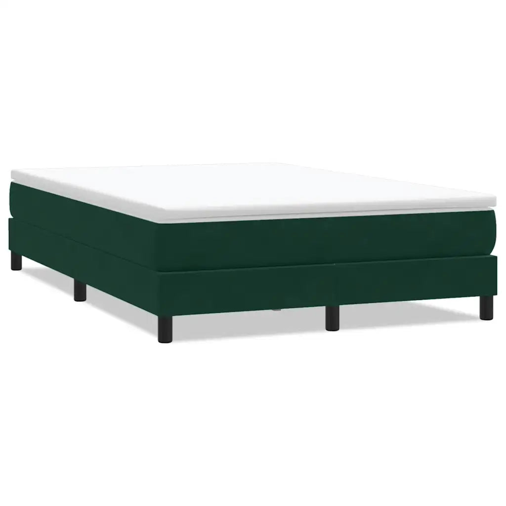 Giroletto a Molle senza Materasso Verde Scuro 160x210cm Velluto 3315834