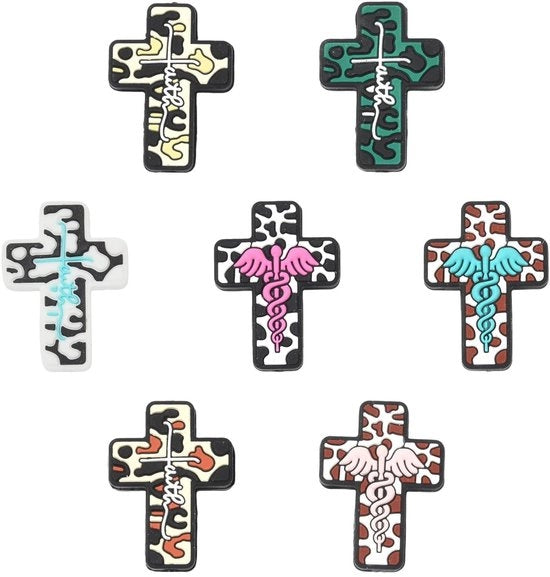 Set di Filigrana in Silicone a Croce - 14 Pezzi - Collane DIY per Bracciali e Collane - Dimensione Perfetta 24-33 mm - Disegno Versatile