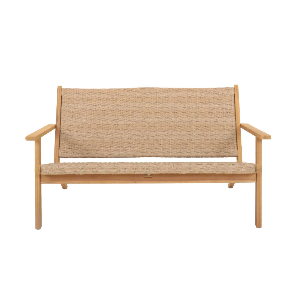Panca da giardino in legno di acacia, 2 posti, teak