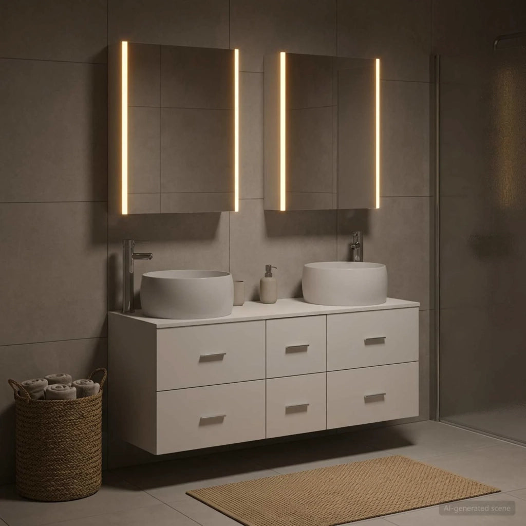 Set di mobili per il bagno 5 pcs Bianco 3407047