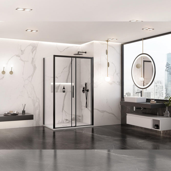 Box Doccia Angolare 70x120 cm 1 Anta Scorrevoe in Cristallo Trasparente 6mm H195 Bonussi Eliane