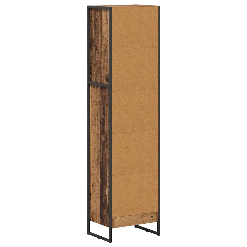 Armadio per Libri Legno vecchio 40 x 30 x 155 cm