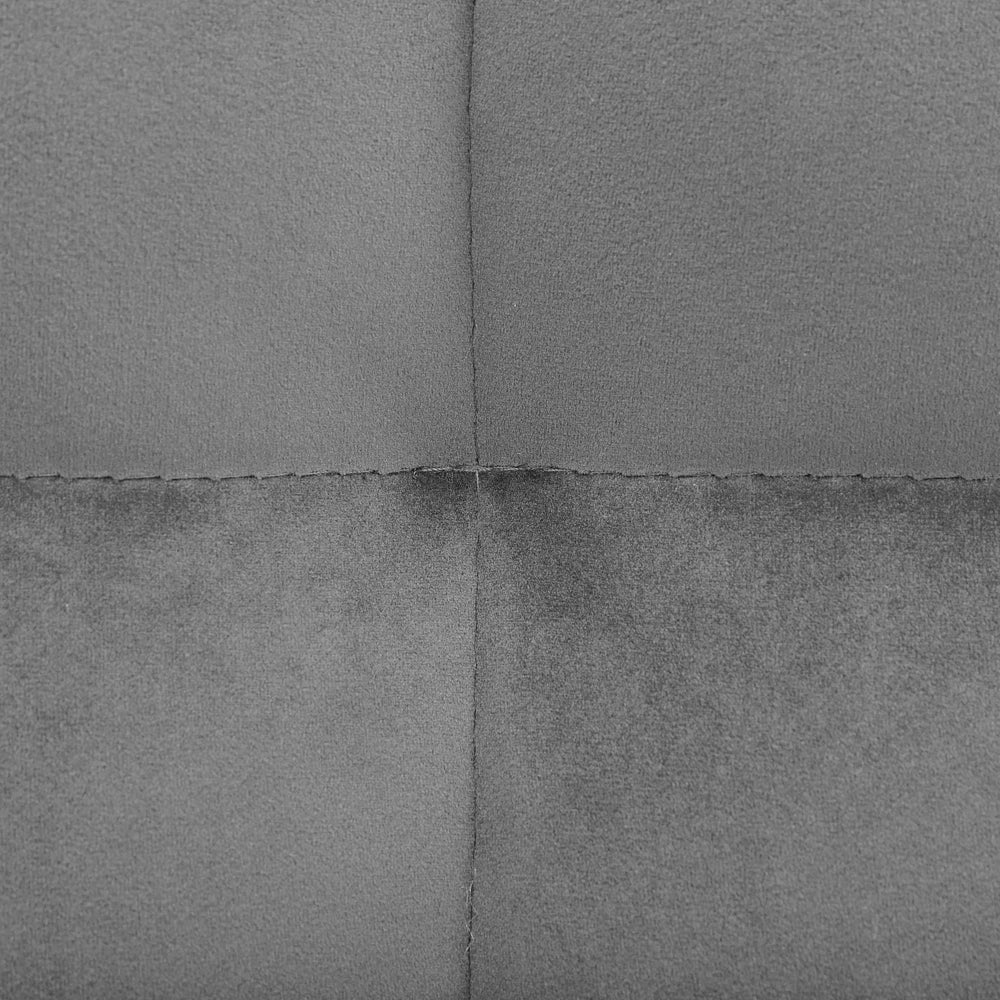 Letto Tappezzeria trapuntata in velluto grigio Gambe in legno chiaro 160 x 200 cm doghe con testiera regolabile Wingback