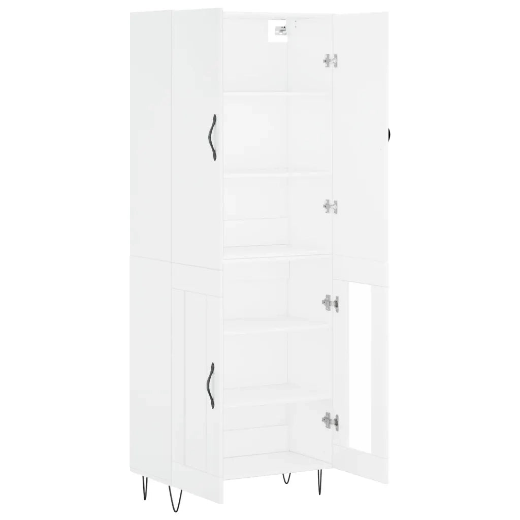 Credenza Bianca 69,5x34x180 cm in Legno Multistrato 3198065