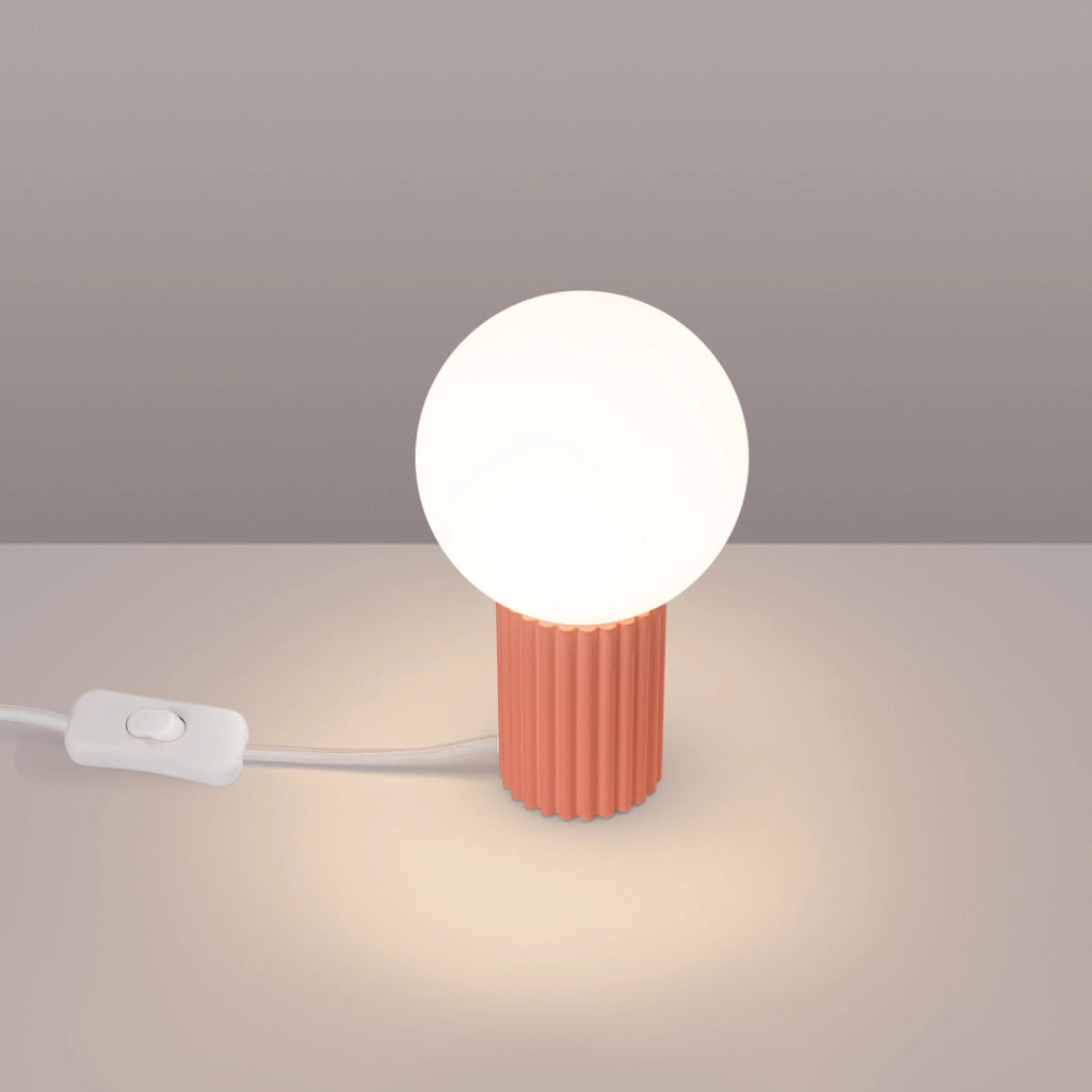Lampada da tavolo moderna pesca, globo vetro G9 8W SFERA