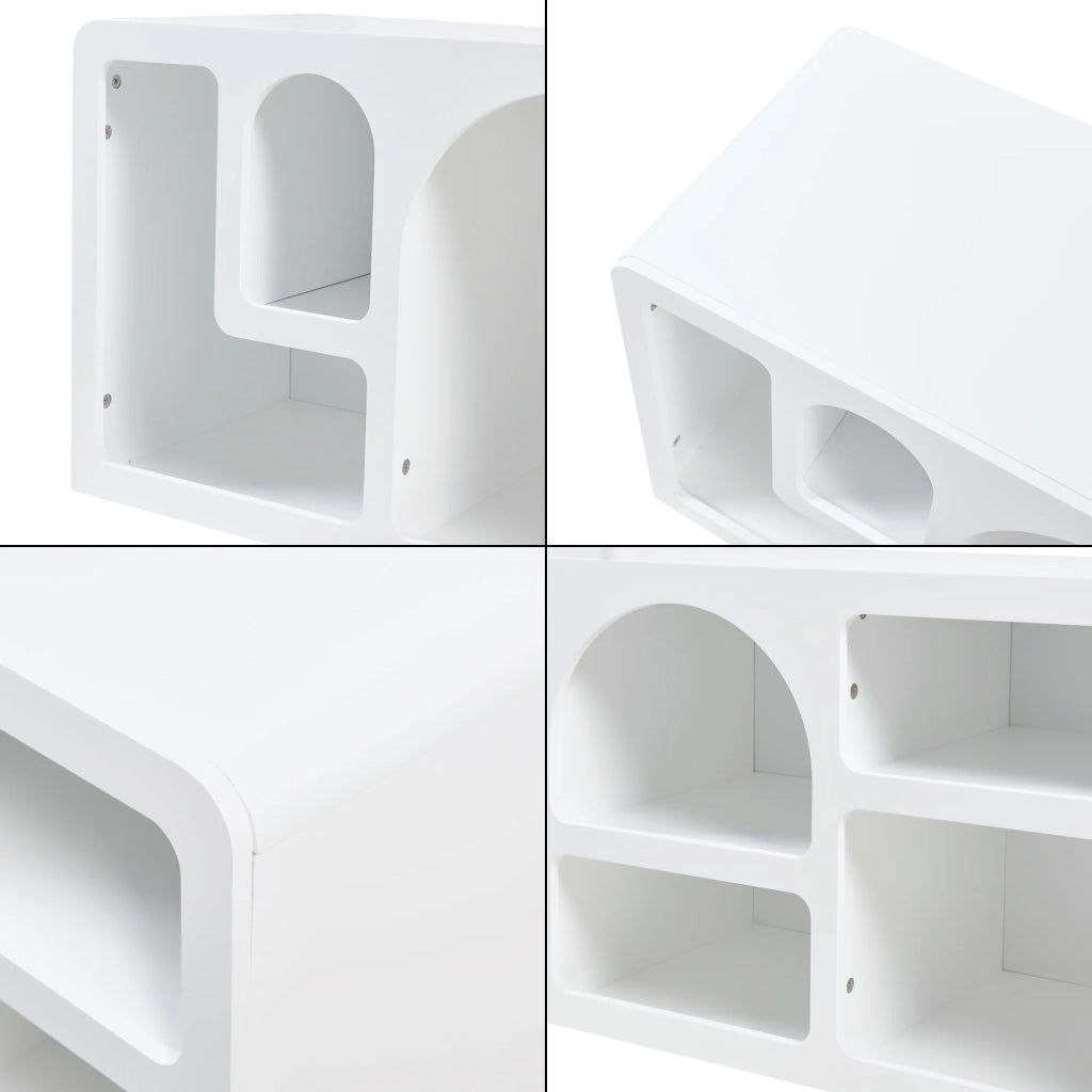 Mobile TV Vågå mensola porta TV per soggiorno 140 x 40 x 48 cm bianco 03_0010108