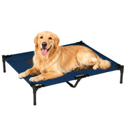 Brandina Rialzata per Cani Gatti ¨C Xylo ¨C Tessuto Oxford Rete Traspirante 91,5x76,2x18 cm Blu