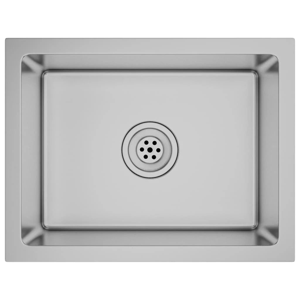 Lavello da cucina fatto a mano 44 x 34 cm acciaio inox argento 02_0002457