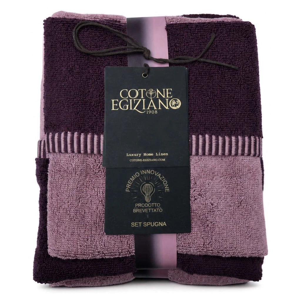 Sazaga, set di Asciugamani 100% Cotone set da 2 Reversibile, Rosa