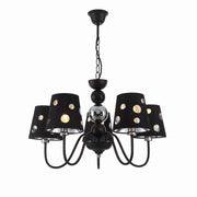 Candellux Batley lampada a sospensione 5xE14 nera/argento
