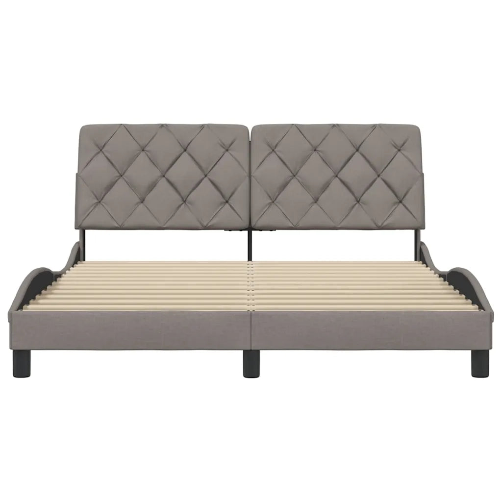 Giroletto senza Materasso Tortora 160x200 cm in Tessuto 3310612