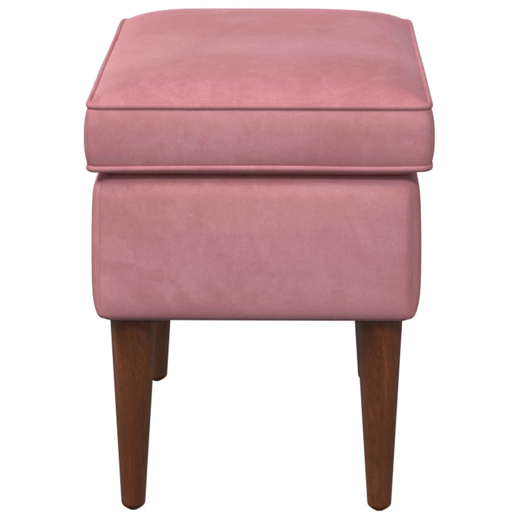 Poggiapiedi Rosa 55 x 35 x 41 cm Velluto 42029998