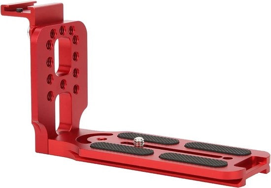 Platina L per Sincronizzazione Rapida con Blocco di Ferma per Obiettivo Balhoofd SLR - L con Bocco di Ferma rosso