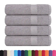 vidaXL Asciugamani Doccia 4 pz Grigio 70x140 cm 360 g/m² 100% Cotone