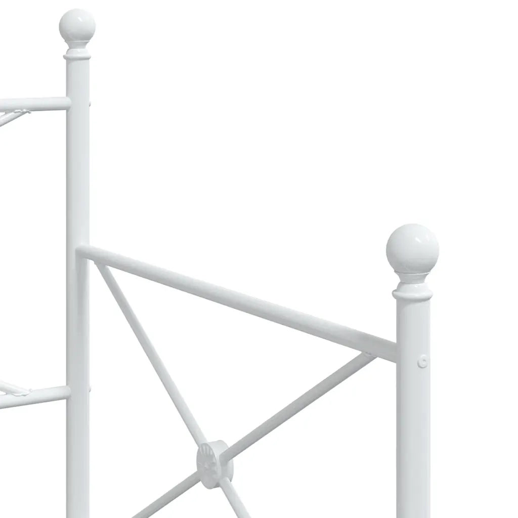 Divano Letto Estraibile senza Materasso Bianco 90x200cm Acciaio 4104689