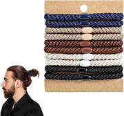 10 Bobine a Capelli a Treccia per Uomo - Scrunchie a Ciuffi per Capelli Densi