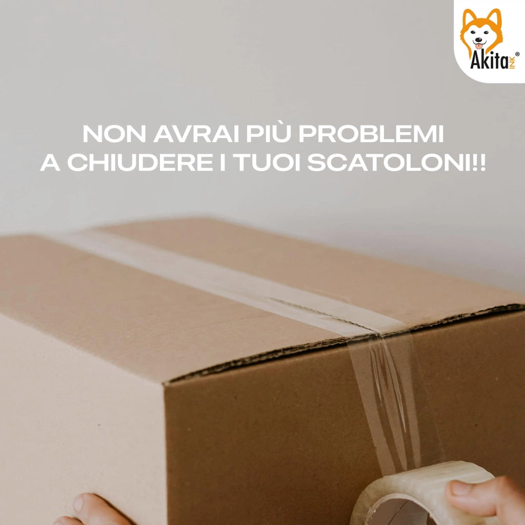 Akitaink Nastro adesivo pacchi imballaggi trasparente 12 pcs