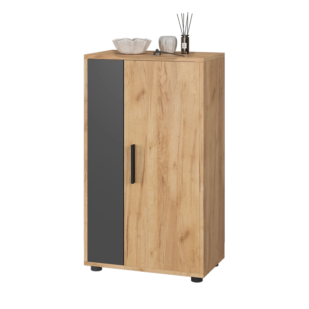 Vicco Cassettiera Quercia dorata/antracite 50.1 x 87.3 cm con 2 scomparti