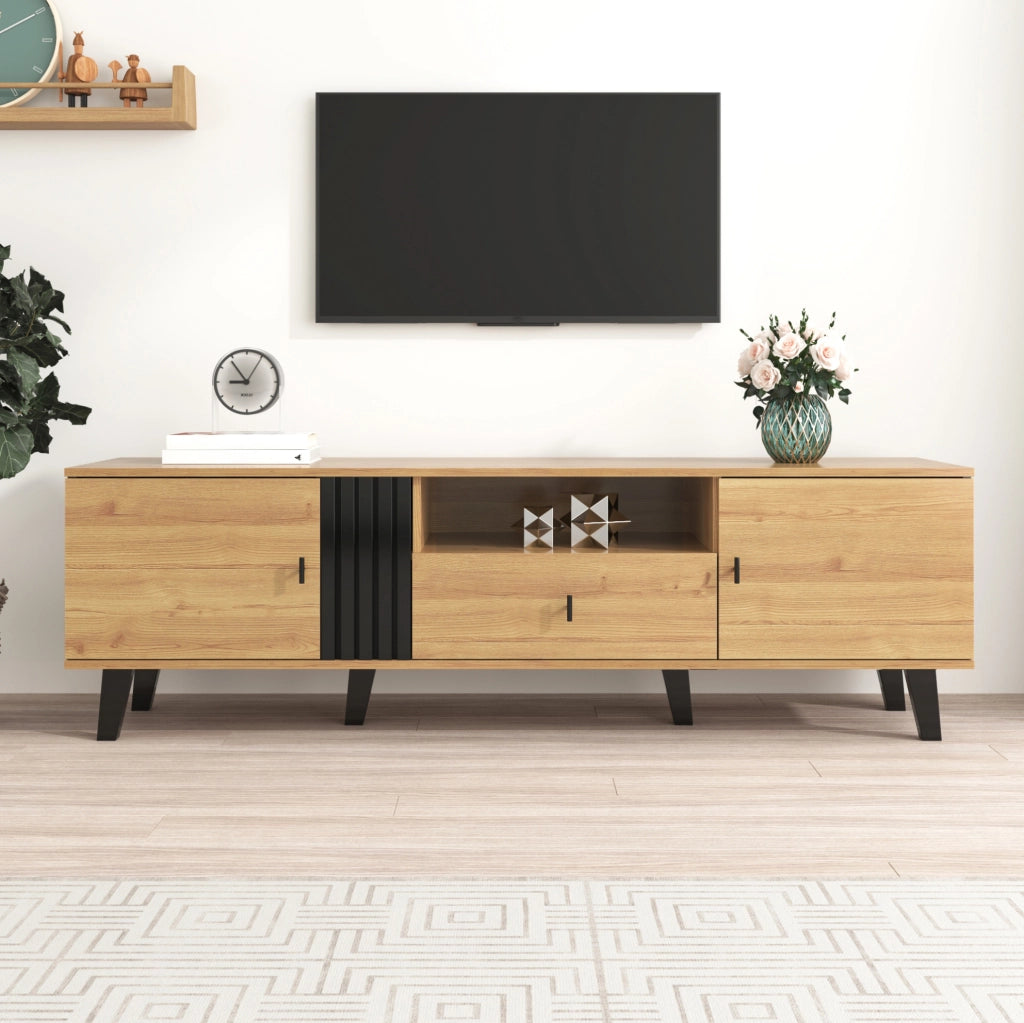 Mobile TV 170 cm con ante e cassetto