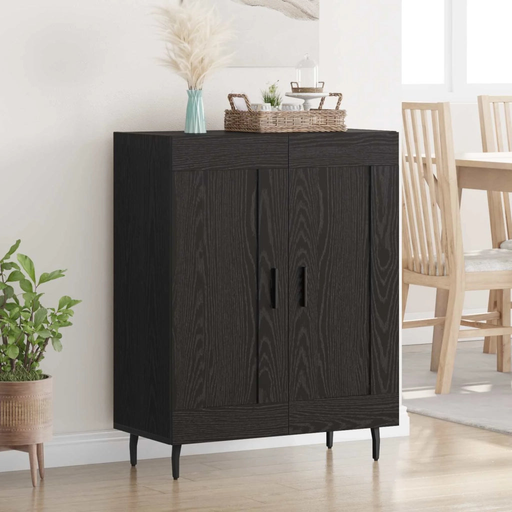 Credenza Rovere Nero 69,5 x 34 x 90 cm