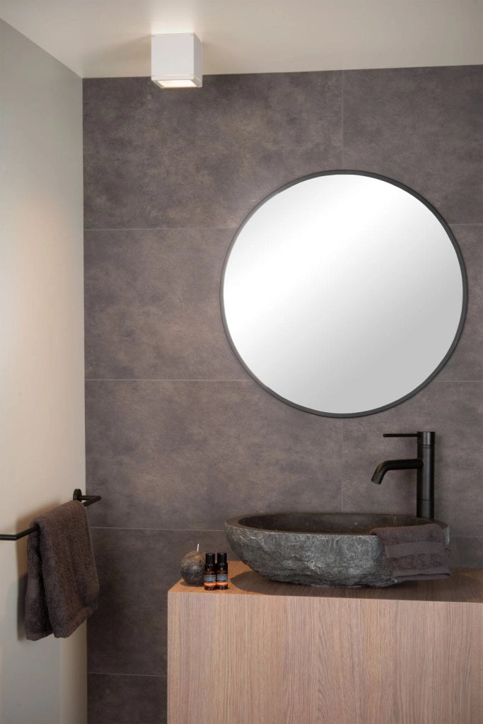 Faretto soffitto Lucide Aven quadrato bianco GU10 IP65