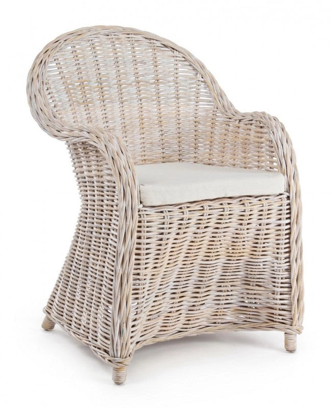 Poltrona 60x67x89h cm con Cuscini Martin New Bianco