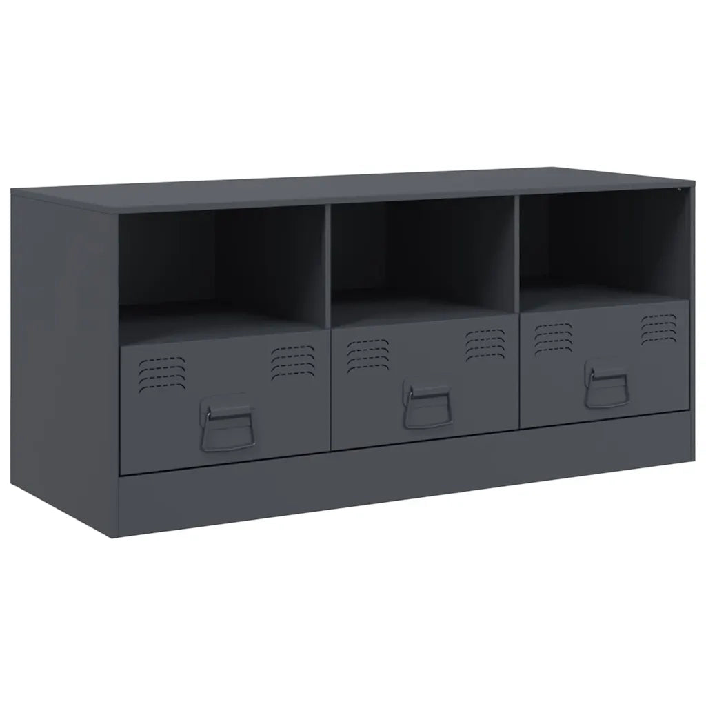 Mobile Porta TV-Mobile per TV-Credenza TV Antracite 99x39x44 cm in Acciaio 656383