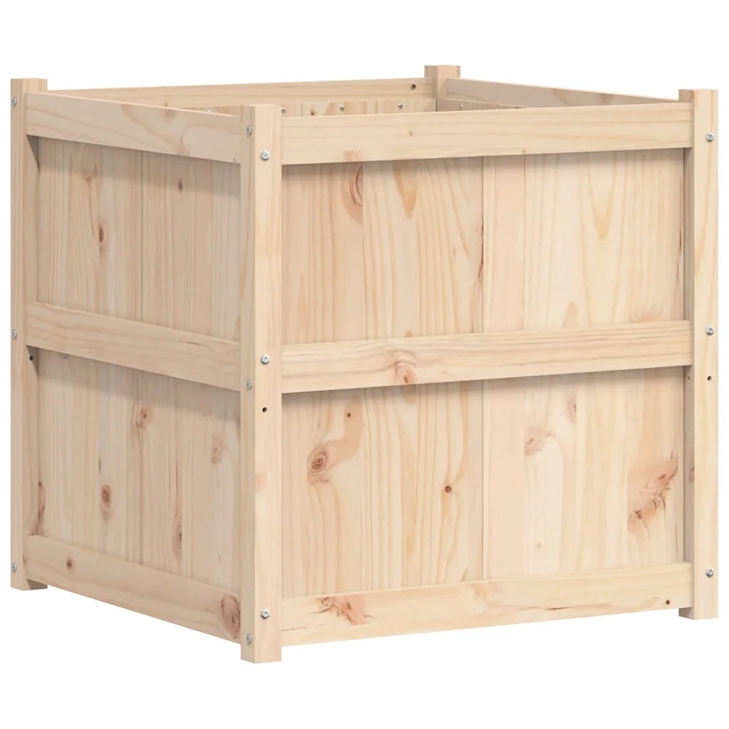 Fioriera | Cassetta per fiori | Vaso da Giardino 70x70x70 cm in Legno Massello di Pino