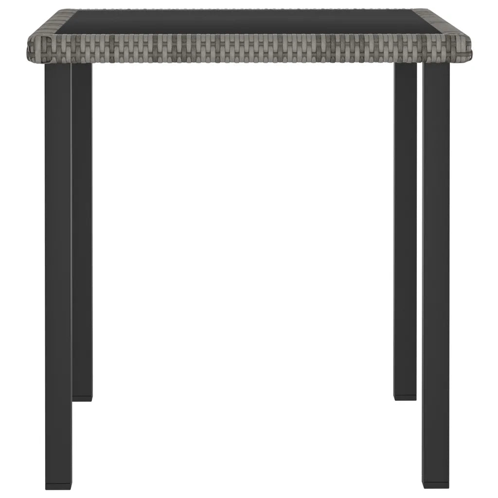 Set da Pranzo da Giardino 3 pz in Polyrattan Grigio cod mxl 40441