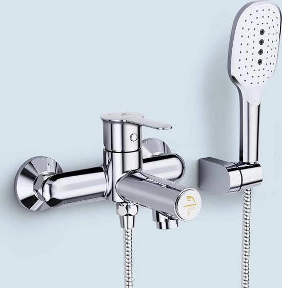 Mangiatore di acqua con doccia a mano, vasca da bagno con valvola a pressione, miscelatore a singola manovella, vasca in acciaio inox, rubinetto da bagno con 3 funzioni, miscelatore, doccia miscelatore per la camera da bagno
