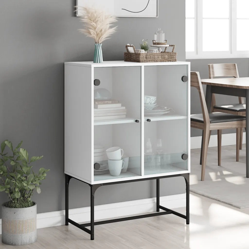Mobile con Ante in Vetro Bianco 69x37x100 cm CFW2546720