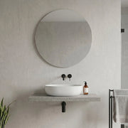 Mensolone bagno 100 cm in legno effetto pietra Levia
