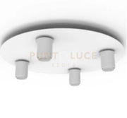 ALESSIA-4L B Lampada da soffitto 4 attacchi struttura bianca tonda attacco E14 senza vetri
