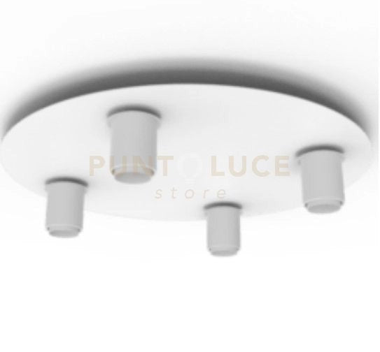 ALESSIA-4L B Lampada da soffitto 4 attacchi struttura bianca tonda attacco E14 senza vetri