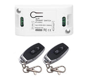 Interruttore Remoto Senza Fili Wireless Smart Switch 2 Telecomandi 433MHZ DW1126