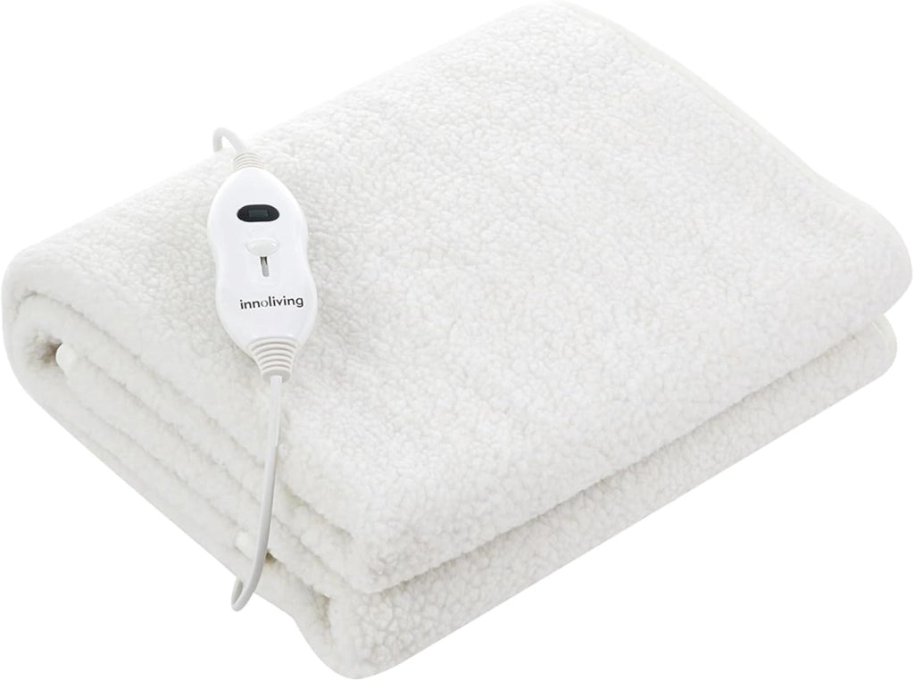 Scaldaletto Elettrico Coperta Elettrica Singola Lana e Poliestere Riscaldamento Rapido Spegnimento Automatico Lavabile