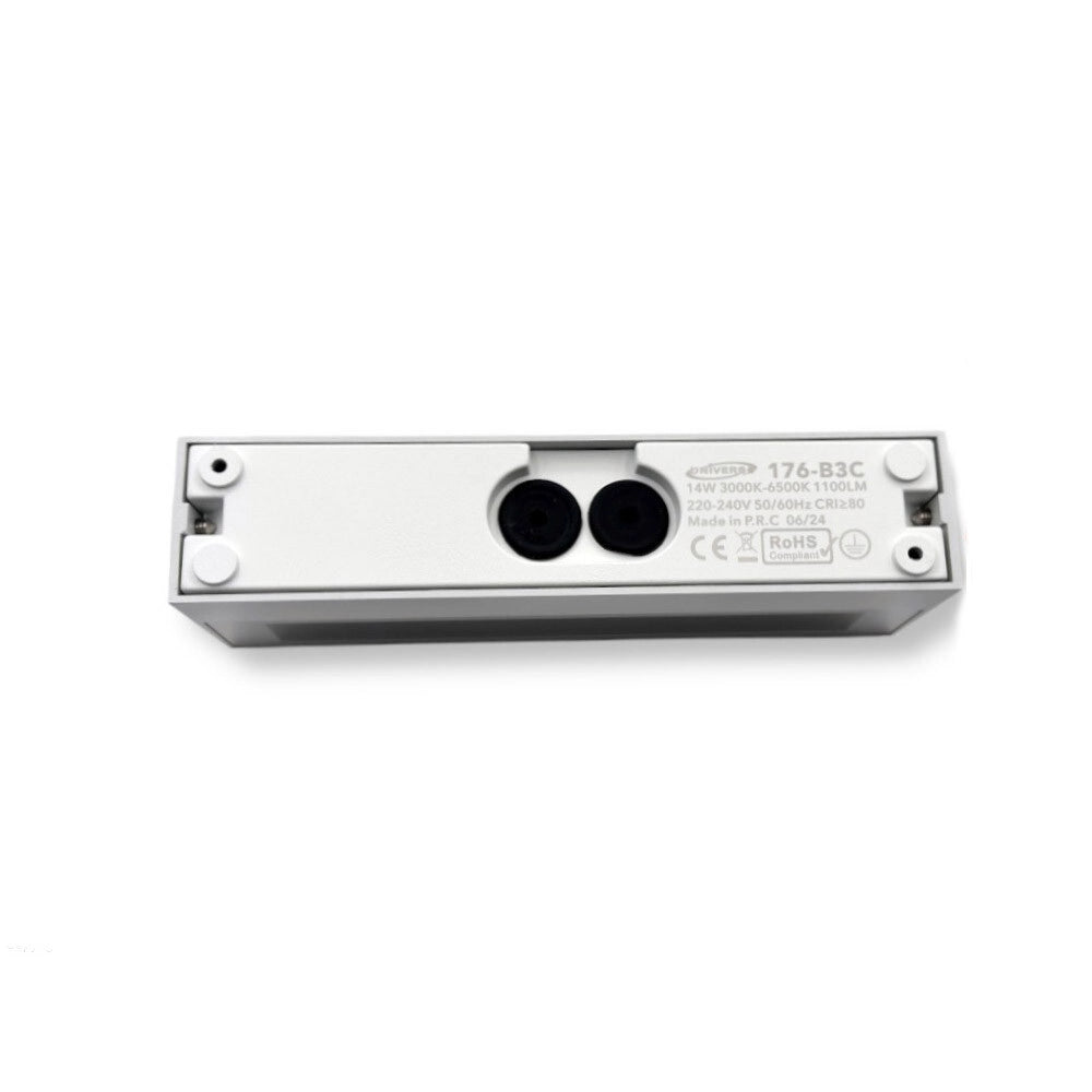Trade Shop - Applique Led Da Esterno A Doppia Emissione 14 Watt Cct 3 Tonalità Di Luce Ip65 176-3c - Bianco