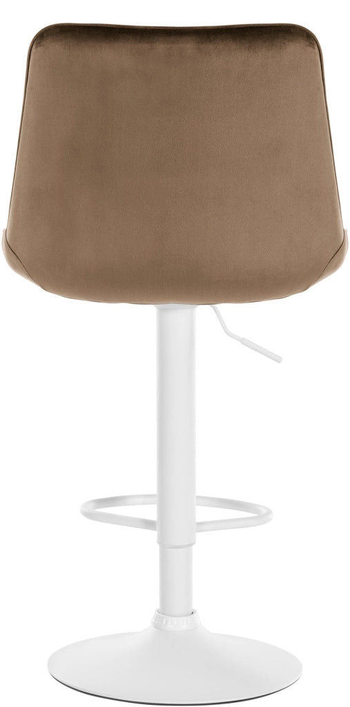 Sgabello Toni Velvet marrone,bianco
