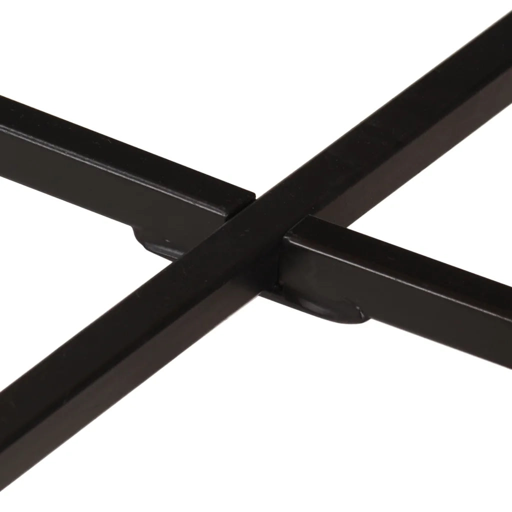 vidaXL Tavolino da Salotto 54x54x35 cm Legno Massello Mango e Ferro