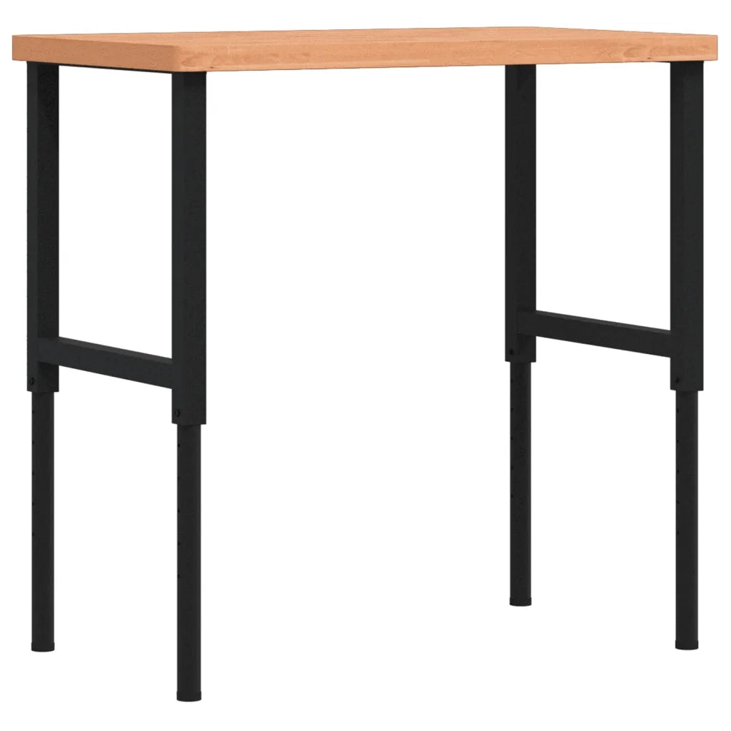 Banco Lavoro 100x60x(73-99,5) cm Legno di Faggio Rettangolare 3309685
