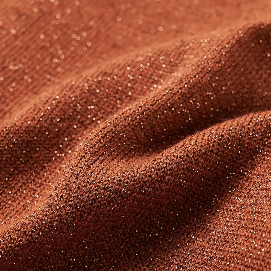 Cardigan da Bambina Lavorato a Mano Cognac 92 CFW6212759
