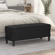 Panca-Sgabello Nera 100x35x41 cm in Similpelle 136289