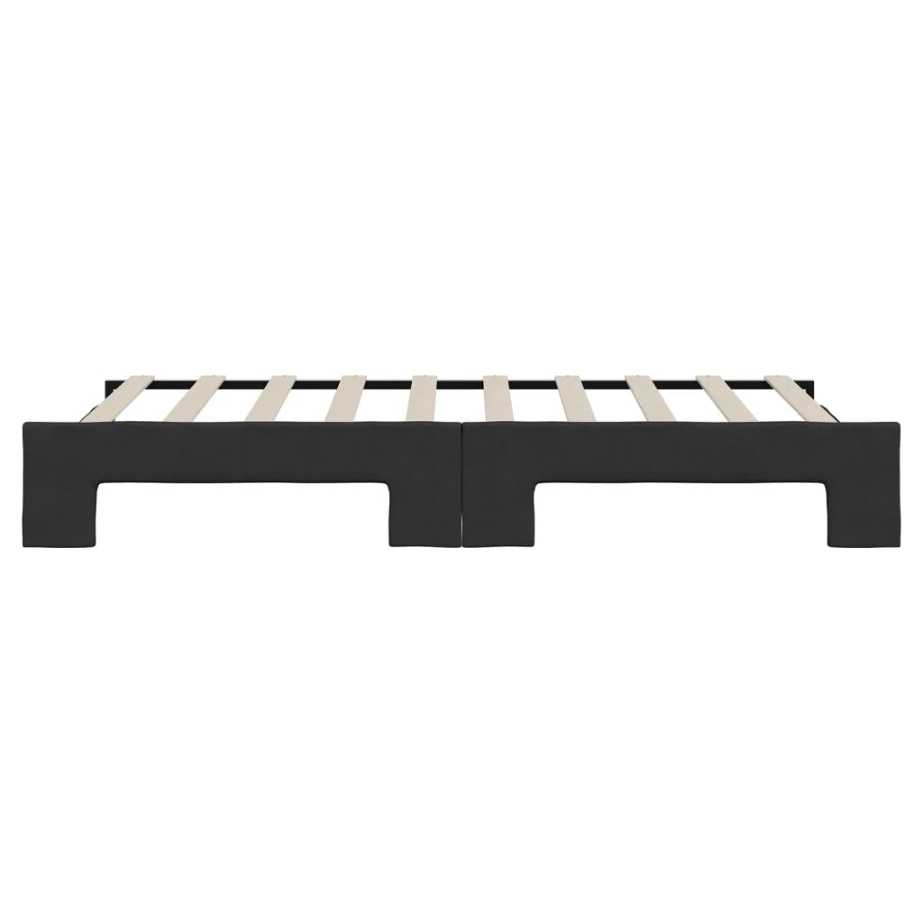 Divano Letto con Letto Estraibile-Sofa Letto-Daybed Nero 90x190 cm in Tessuto 457169
