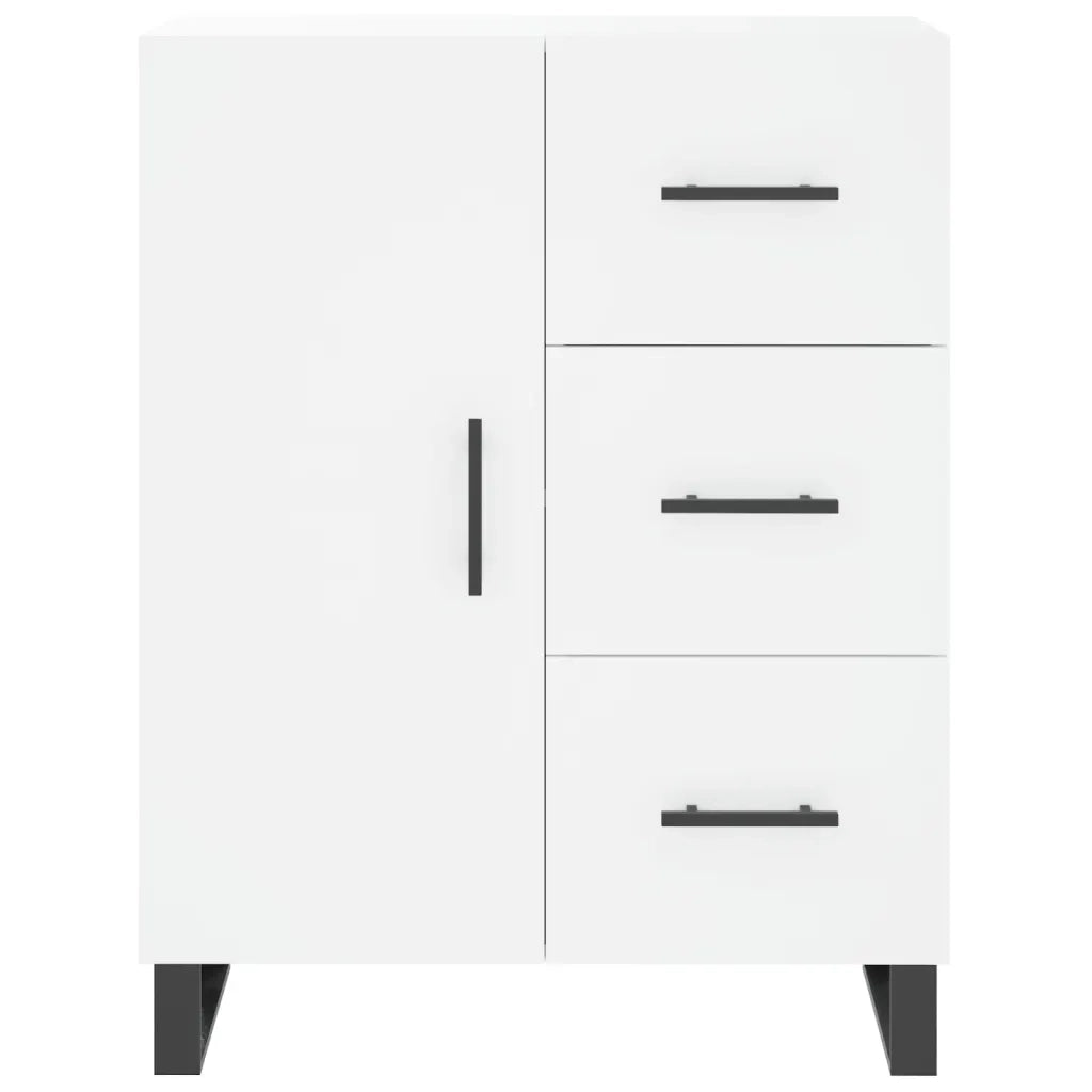 Credenza-Buffet-Armadio da cucina Bianca 69,5x34x180 cm in Legno Multistrato 519603