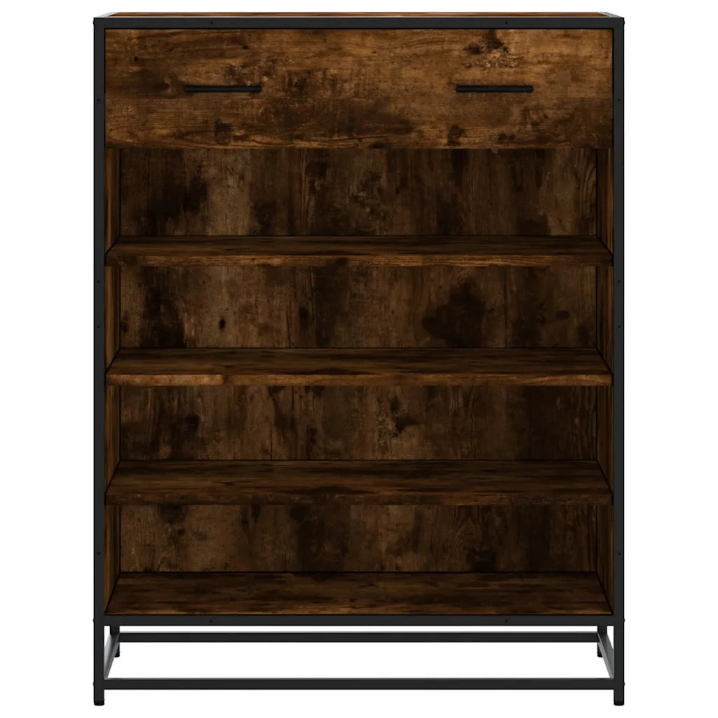 Scarpiera Rovere Fumo 75x38x97,5 cm Legno Multistrato Metallo 3300877