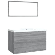 Set di Mobili da Bagno | Armadio da bagno Grigio Sonoma in Legno Multistrato