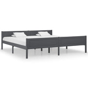 Giroletto senza Materasso Legno Massello Pino Grigio 200x200 cm