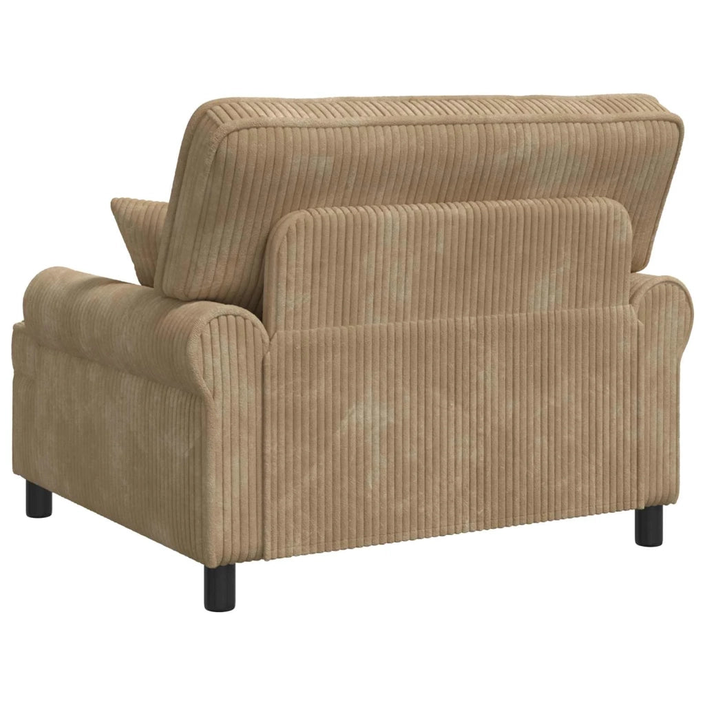 Poltrona XXL con cuscini Beige Tessuto a 1,5 linee 42043503