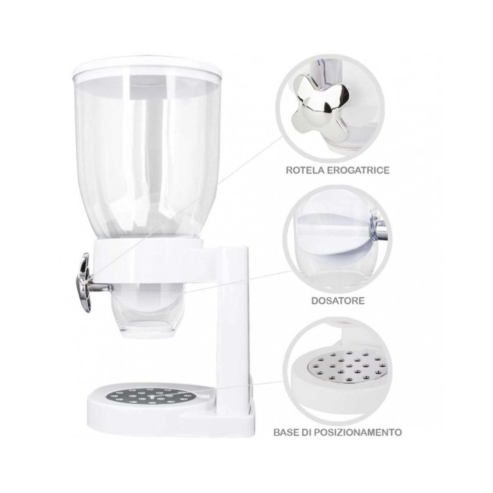 Trade Shop - Dispenser Storage Singolo Contenitore Dosatore Distributore Cereali Pasta 500 Gr -